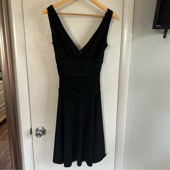 Y2K 2000s Velvet Torch Black Cocktail Dress. Large. - Picture 1 of 7